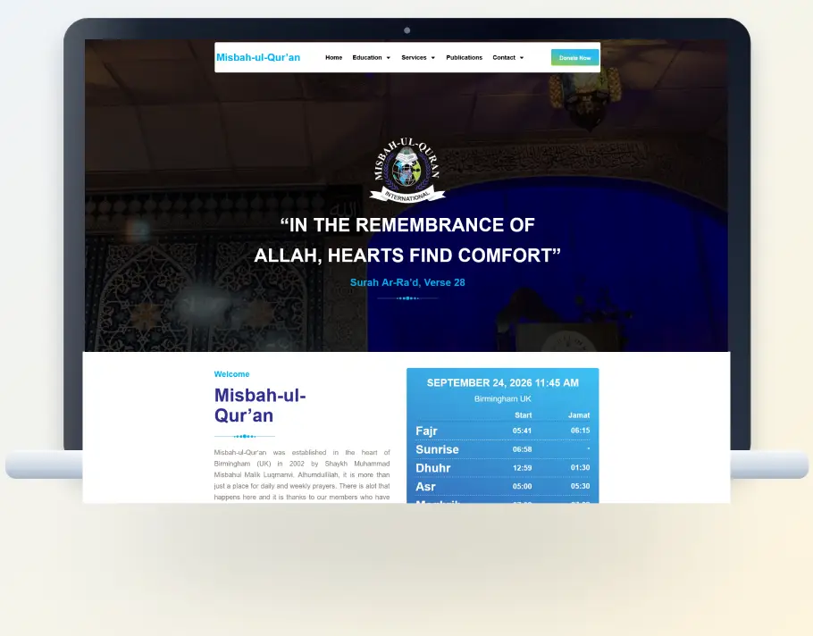 Misbah ul Quran website