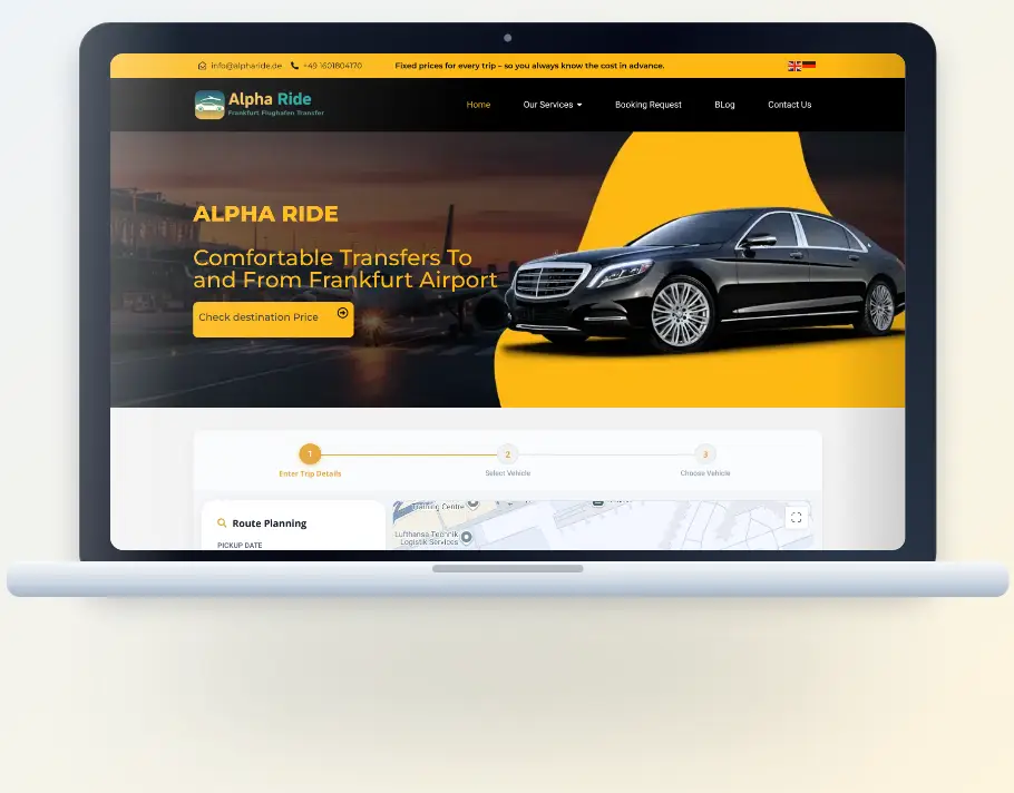 Alpha Ride website